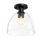 Designers Fountain Indigo 10 in. 1-Light Matte Black Modern Semi Flush Mount with Clear Glass Shade for Bedrooms D312M-SF-MB - alternate 3